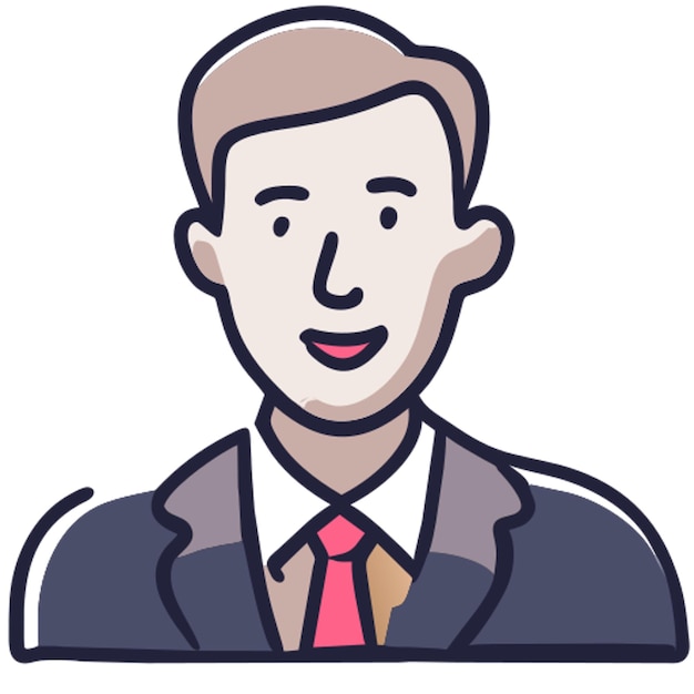 Vector zuckerberg icon doodle offset fill