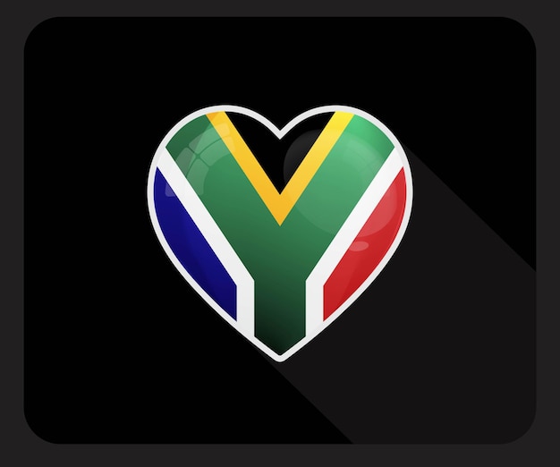 Vector zuid-afrika liefde pride vlag icon