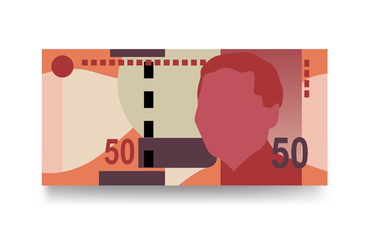 Zuid-Afrika Rand Vector Illustratie Afrikaanse geld set bundel bankbiljetten Papiergeld 50 R