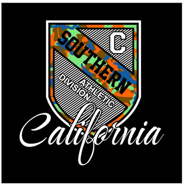 Vector zuid-californië legerpatroon en camouflage typografieontwerp in vectorillustratie