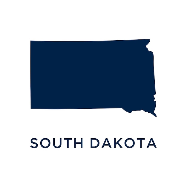 Zuid-Dakota Verenigde Staten van Amerika USA kaart illustratie