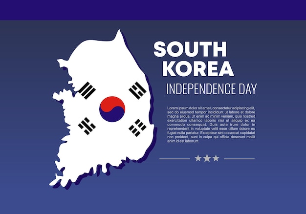 Zuid-korea Onafhankelijkheidsdag achtergrond banner poster voor nationale viering op 15 augustus