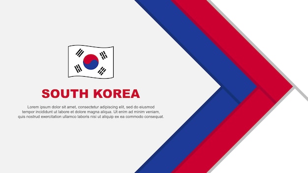 Zuid-Korea Vlag Abstracte Achtergrond Ontwerpsjabloon Zuid-Korea Onafhankelijkheidsdag Banner Cartoon Vector Illustratie Zuid-Korea Cartoon