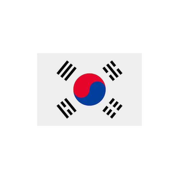 Zuid-Koreaanse vlag icoon vector