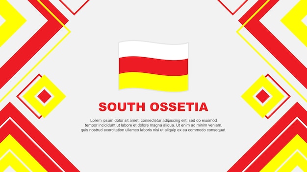 Zuid-Ossetië Vlag Abstract achtergrondontwerp sjabloon Zuid- Ossetië Onafhankelijkheidsdag Banner Behang Vector Illustratie Zuid-Oessetië achtergrond