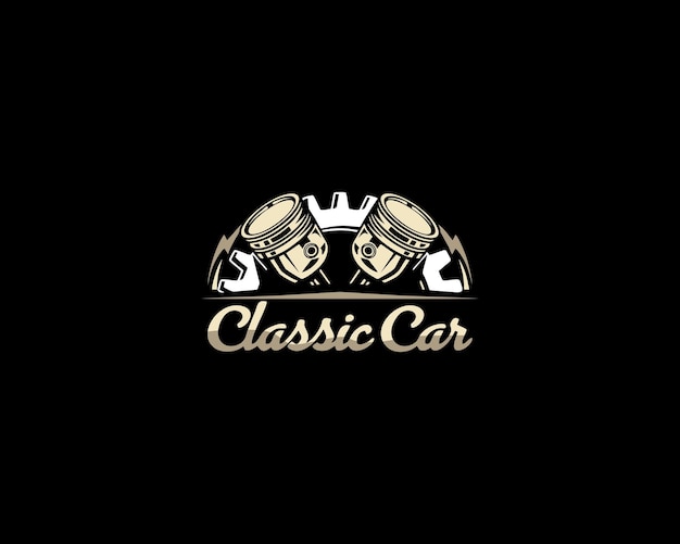 Zuiger classic car garage vintage logo