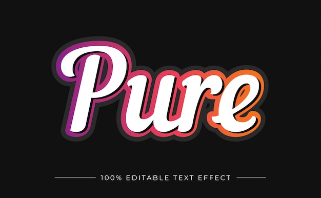 Zuiver bewerkbaar teksteffect met kleurverloop