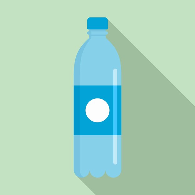 Zuiver waterfles pictogram Vlakke afbeelding van zuiver waterfles vector pictogram voor webdesign