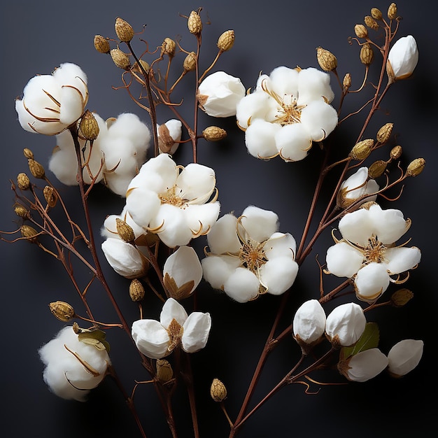 zuivere productie zachtheid stengel pluizige bloemblaad zacht textiel materiaal groei delicate lente