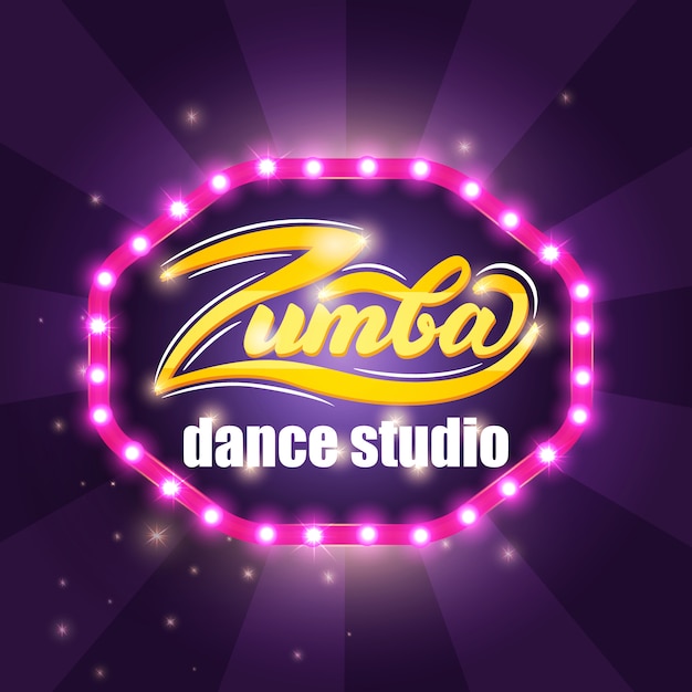 Zumba banner sign. vector illustration