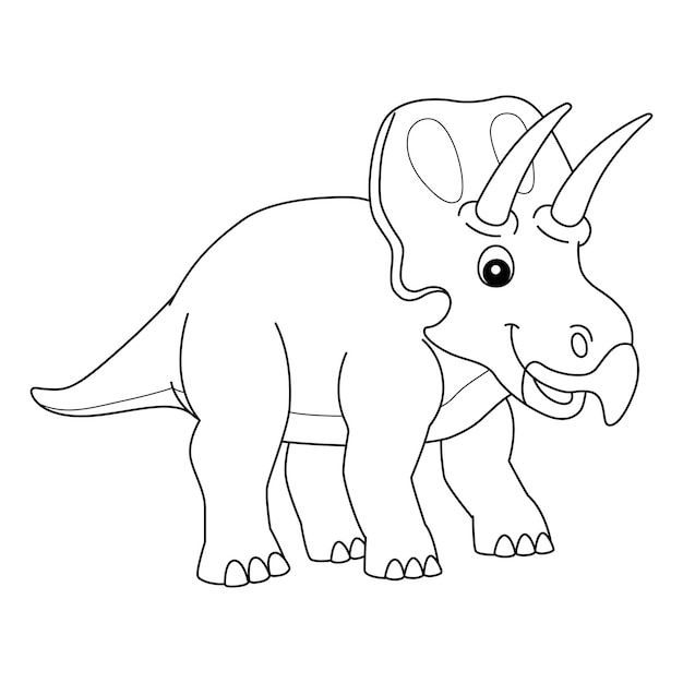 Zuniceratops da colorare pagina isolata per bambini