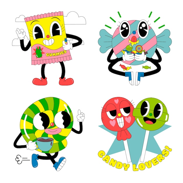 Zure snoep stickers collectie