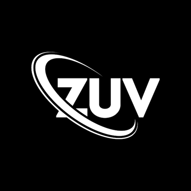 Vector zuv logo zuv letter zuv letter logo ontwerp initialen zuv logo gekoppeld aan cirkel en hoofdletters monogram logo zuv typografie voor technologie bedrijf en vastgoed merk