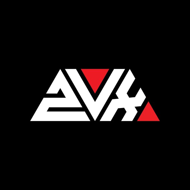 ZVX driehoek letter logo ontwerp met driehoek vorm ZVX triangle