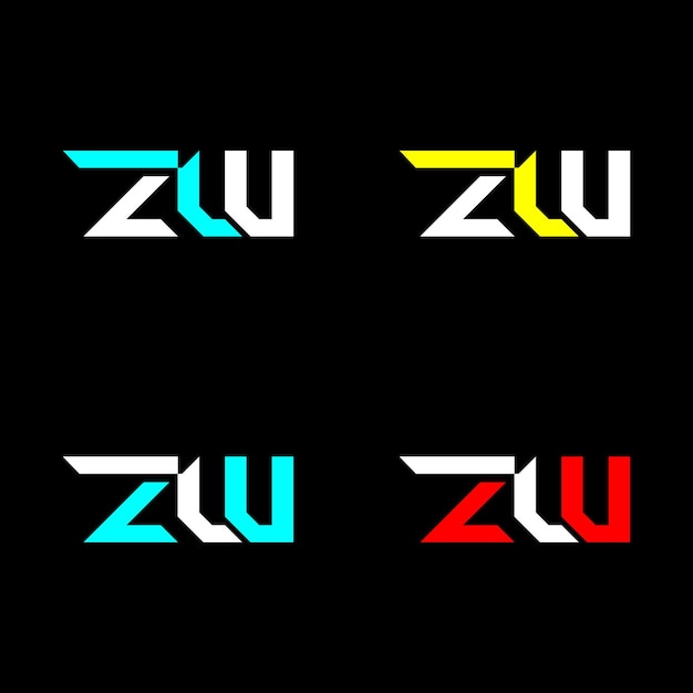 Минимальный дизайн логотипа ZW