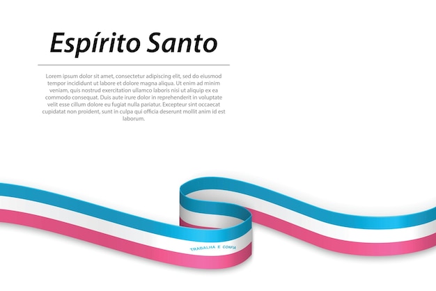 Zwaaiend lint of spandoek met vlag van Espirito Santo