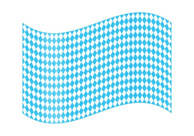 Vector zwaaiende vlag van beieren met lozenges naadloos patroon oktoberfest pennant