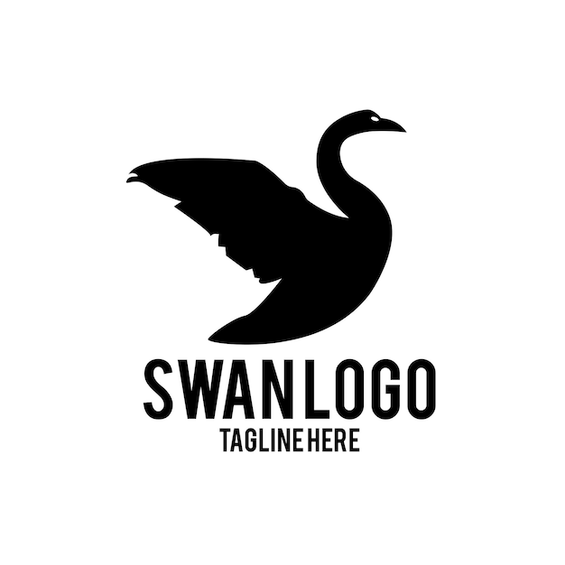 Zwaan logo illustratie vector ontwerp