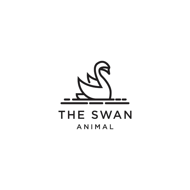 Zwaan logo pictogram ontwerp sjabloon vectorillustratie