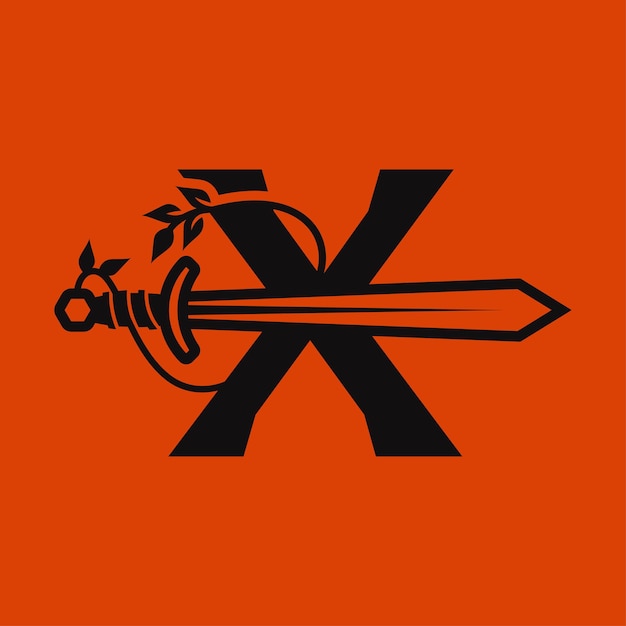 Zwaard alfabet x-logo