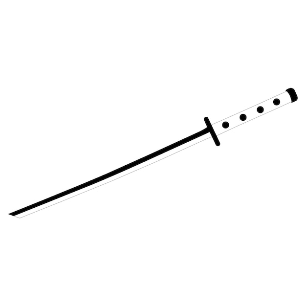 Vector zwaard pictogram embleemontwerp vector