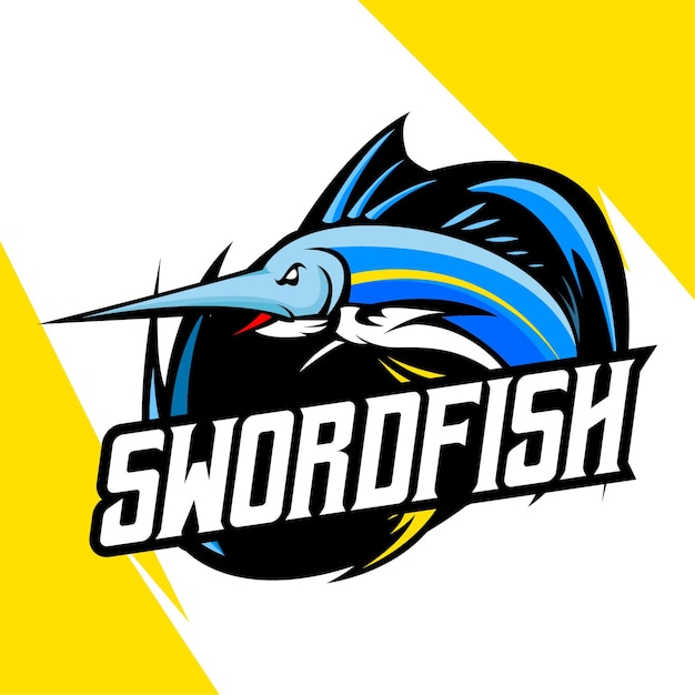 Zwaardvis esport mascot logo vector