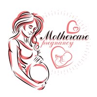 Zwangere vrouw elegante lichaam silhouet, schetsmatige vectorillustratie. promotie folder gynaecologie en zwangerschap medische zorg kliniek