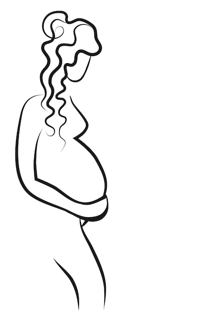 Vector zwangere vrouw