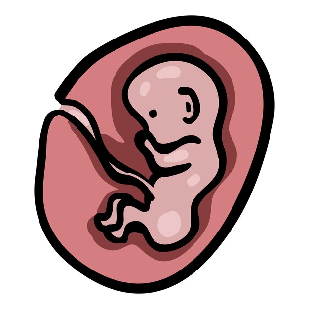 Zwangerschap met de hand getekende doodle icon