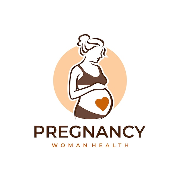 Zwangerschap zwangere vrouw maternal logo vector icon illustration