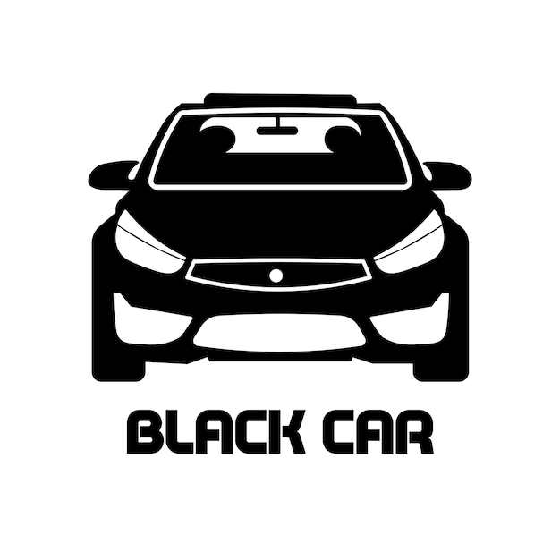 Zwart auto logo illustratie vector ontwerp