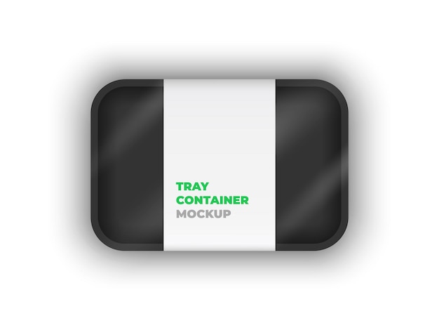 Zwart dienbladcontainermodel. vectorillustratie geïsoleerd op een witte achtergrond