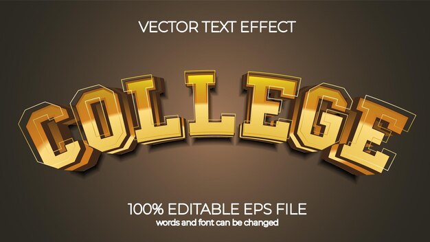 zwart editcollege bewerkbare teksteffectstijl EPS bewerkbare teksteffectieve teksteffectstijl EPS bewerkbaar teksteffect
