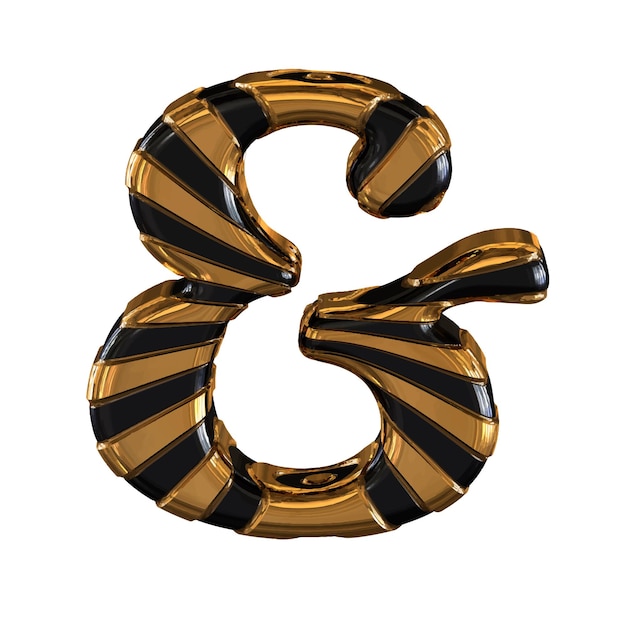 Zwart en goud symbool met bandjes