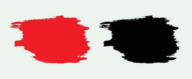 Zwart en rood splash vector verf penseel effect