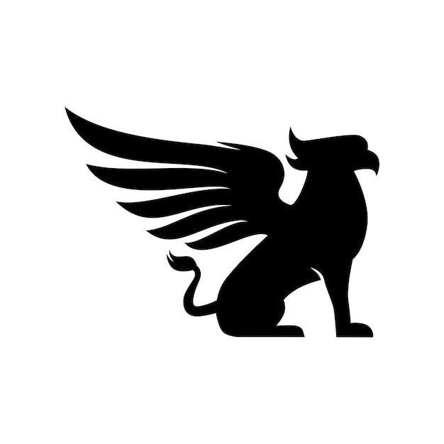 Vector zwart griffin vector logo