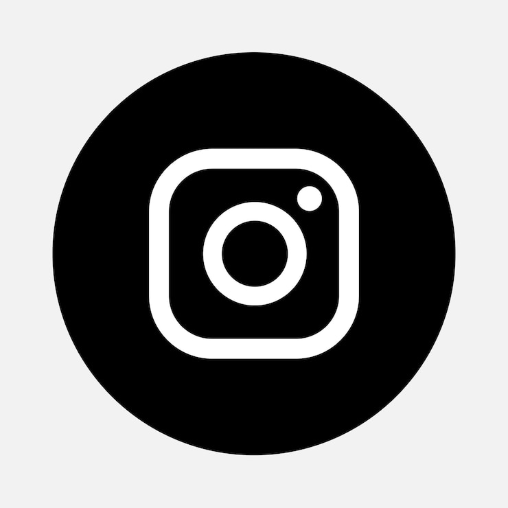 Vector zwart icoon van instagram