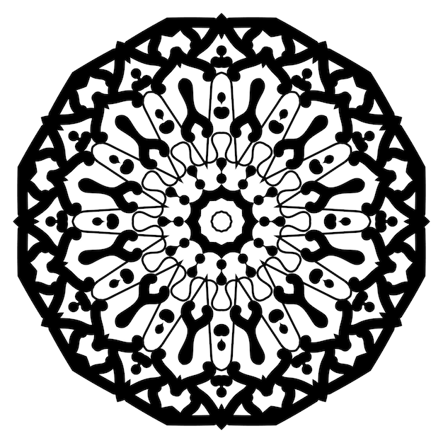 Vector zwart mandala vectorontwerp