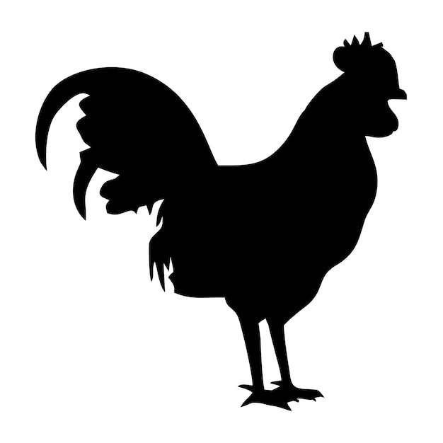 zwart mannelijk en vrouwelijk kippensilhouet