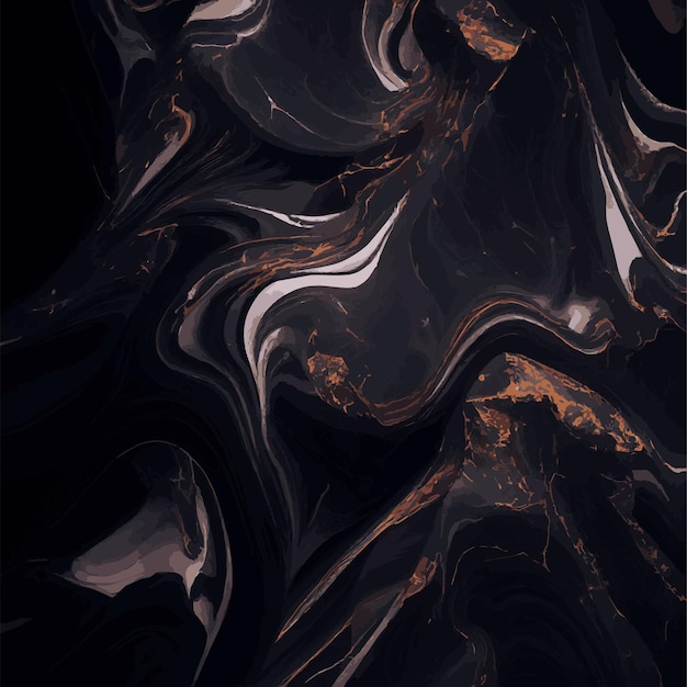 Zwart marmeren textuurontwerp kleurrijk donker marmeren oppervlak gebogen gouden lijnen helder abstract ontwerp als achtergrond
