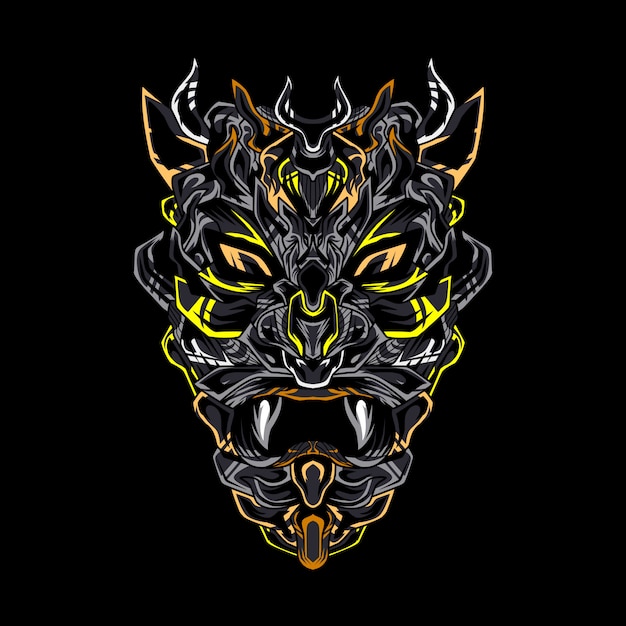 Zwart masker van duisternisillustratie