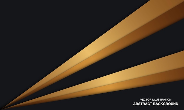 Zwart met gouden luxe abstracte achtergrond