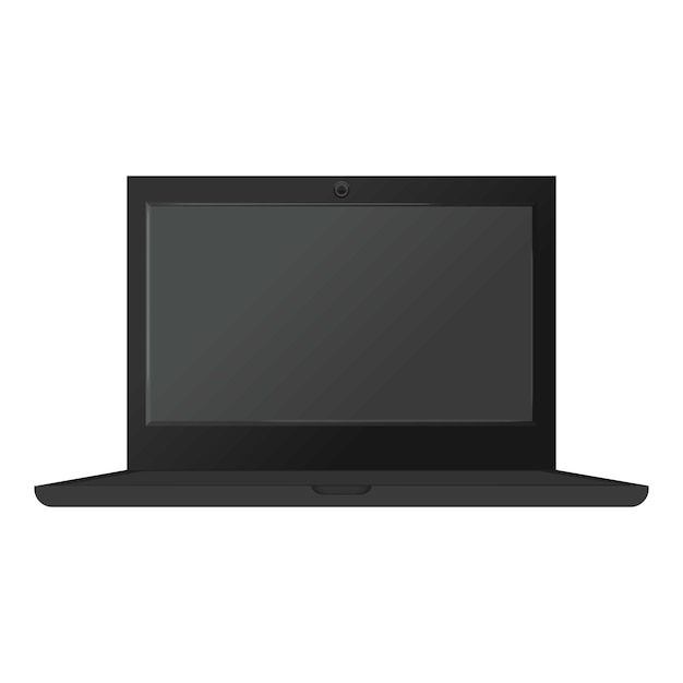 Vector zwart modern laptopmodel realistische illustratie van zwart modern laptop vectormodel voor web