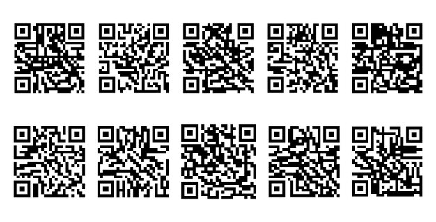 Zwart qr-code vector vierkant icoon op witte achtergrond