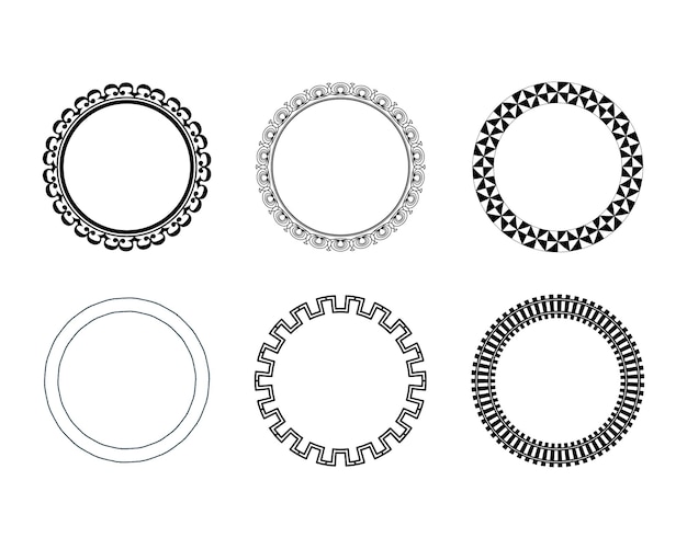 Vector zwart rond vectorontwerp