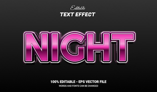 Vector zwart roze bewerkbare tekst-effect