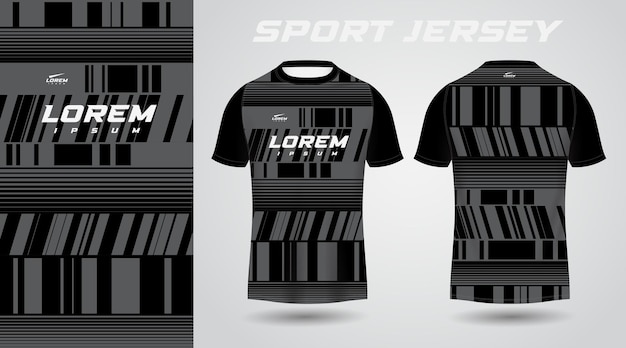 zwart shirt sport jersey ontwerp