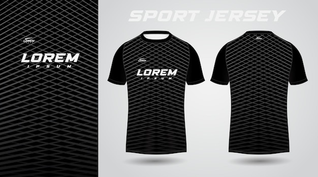 zwart shirt sport jersey ontwerp