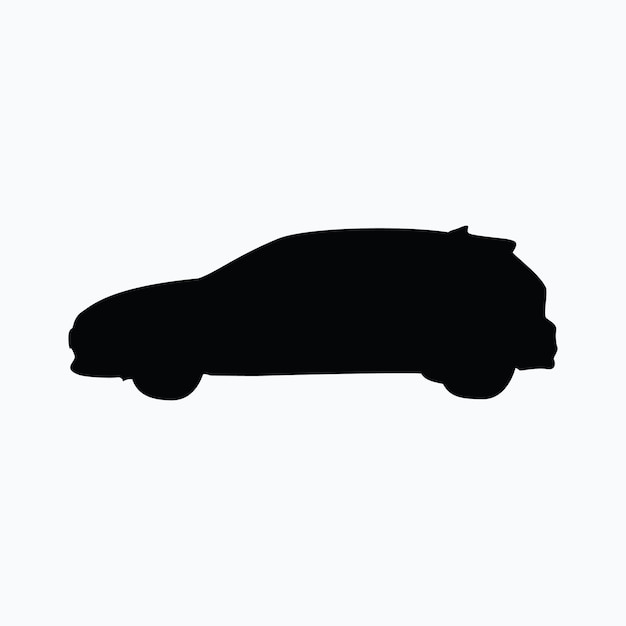 Zwart silhouet van de auto