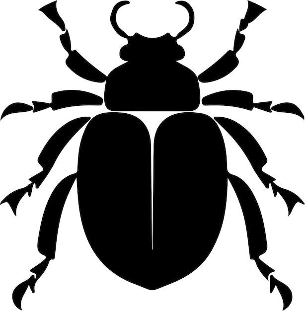 zwart silhouet van een insect met een doorzichtige achtergrond